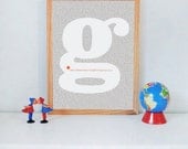I Love Typography Print modern nursery initial wall art poster custom - 11x14