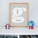 I Love Typography Print modern nursery initial wall art poster custom - 11x14