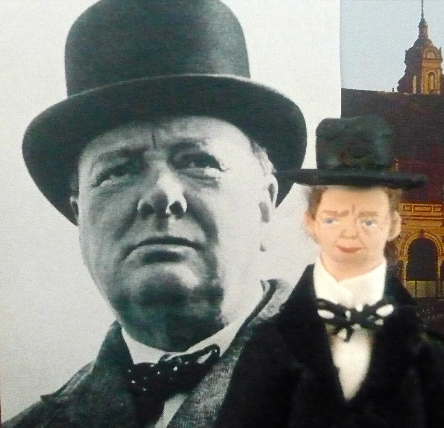Winston Churchill Historical Doll Art Collectible Miniature