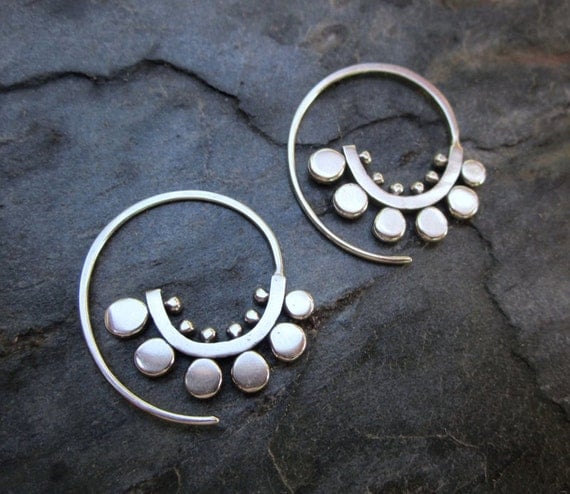 Small Sunflower Spiral Hoops