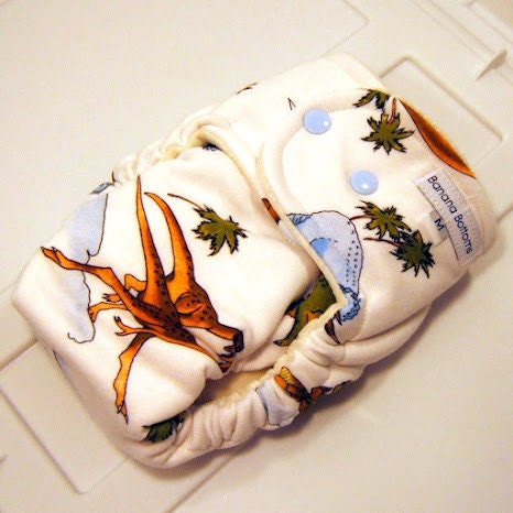 Medium Fitted Bamboo and Organic Cotton Cloth Diaper