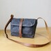 Waxed Canvas Satchel // The Small Satchel in Slate with Leather Straps