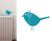 Bird Headphones Decal