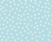 Polka Dot Stitches Daisy Blue - 1/2 Yard
