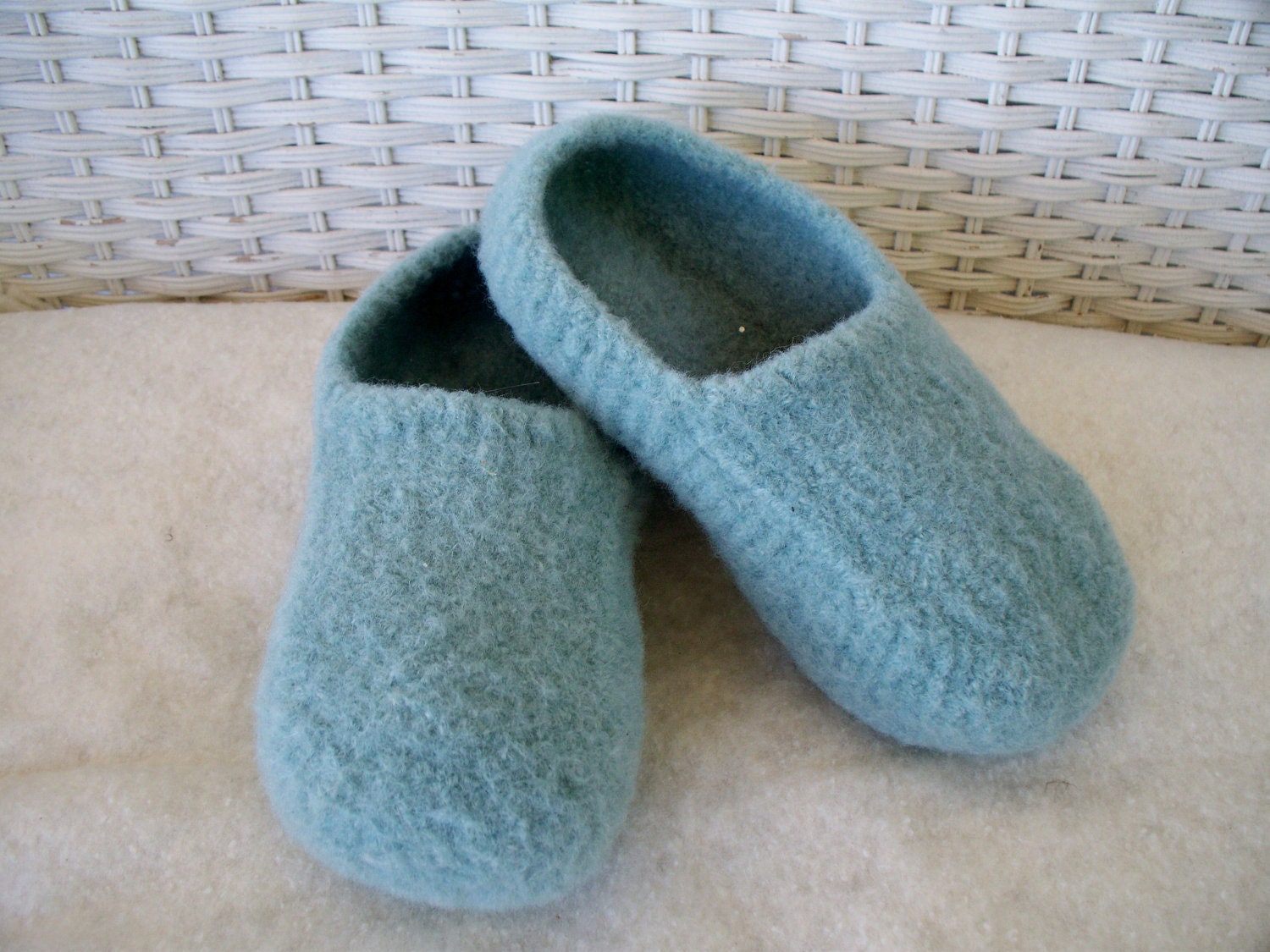 Sea Foam Wool Slippers