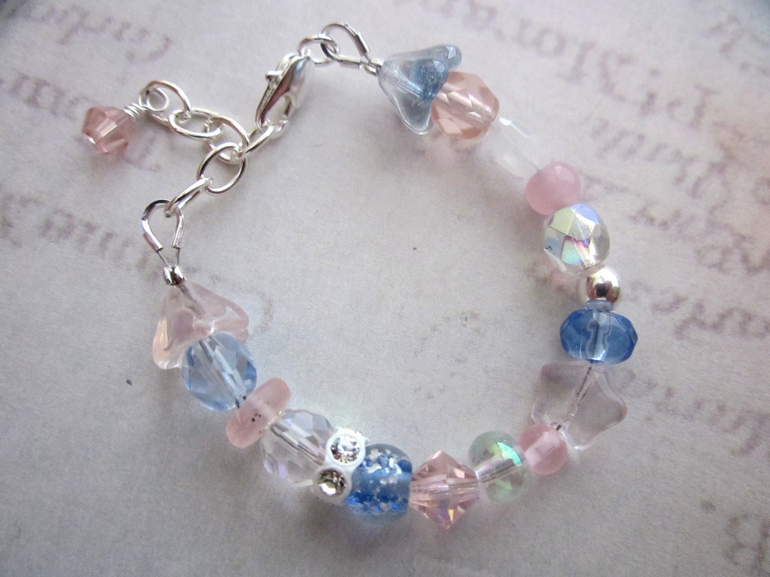 Baby Blue and Pink Infant Baby Girl Bracelet