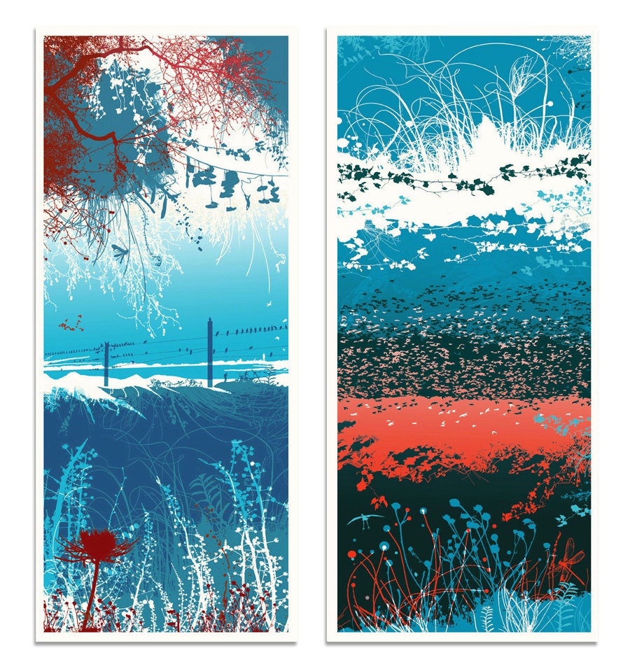 Vertical Landscapes (Set of two)