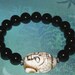 Buddha Black Onyx and Howlite Bracelet