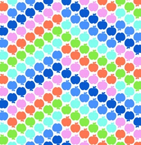 Greenhouse Flannel Apple Chevron Royal Fabric, 1 yard