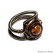 Steampunk Jewelry - Ring - Copper Amber (Custom size available - see description)
