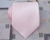 Pink Tie - Pale Pink Silk Necktie