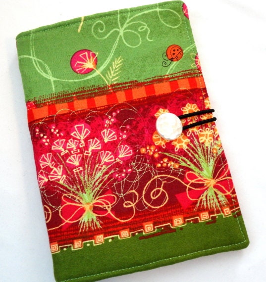 Art Wallet, Crayon Organizer - Green Floral Print