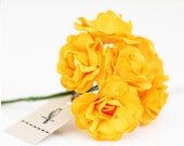 Wholesale 72 yellow  paper flowers