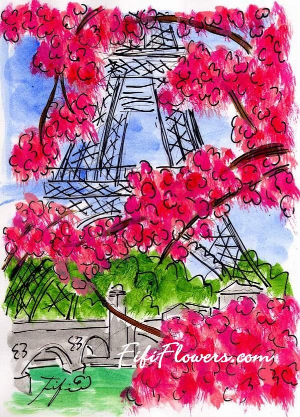 Pink Blossom Eiffel