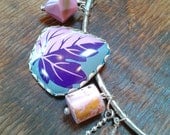 Pastels Choker. Silver, reclaimed tins, lucite, glass.