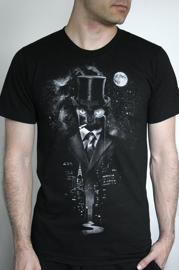 Night Watch - American Apparel Mens / Unisex T shirt ( Space, Galaxy, Mystic t shirt, Surreal t shirt , Occult t shirt)