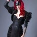 Bunny leather mask in black