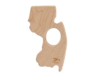 Wooden Teether New Jersey State wooden toy baby toy
