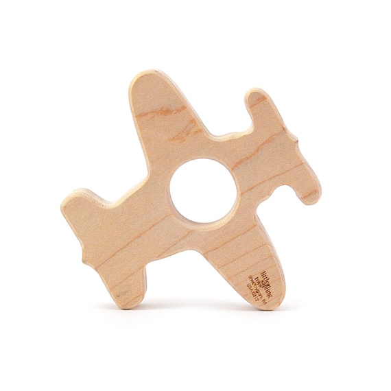 Wood Teether Airplane wooden toy natural baby toy