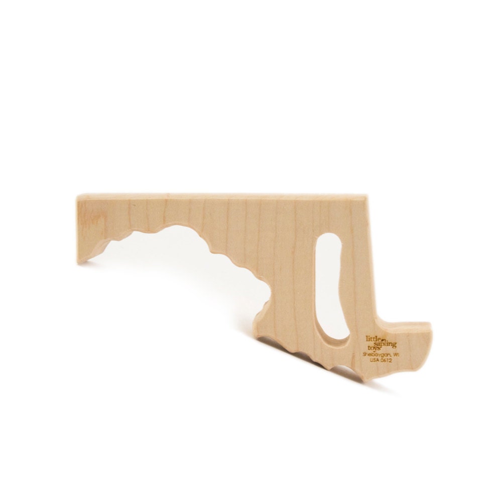 Wood Teether Maryland State wooden toy natural baby toy