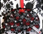 Paint Splatter Skull Red Black and Gray Quilted Tea Pot Cozy - Medium - Warning Label Creations