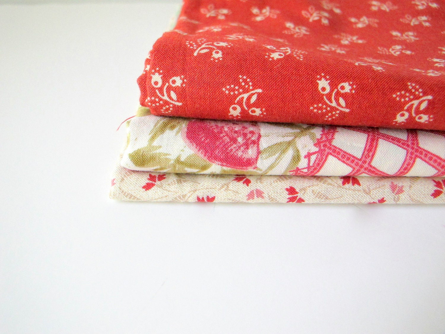 destash fabric sale - red stack (japanese fabrics)
