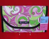 Groovy Swirls Diaper and Wipes Case Holder Clutch