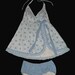 CHERRIES Novelty Print Vintage Gingham Rockabilly Lounging HALTER Swimsuit