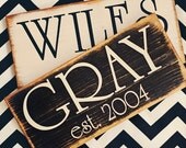 Personalized Family Name and Established Year Signs