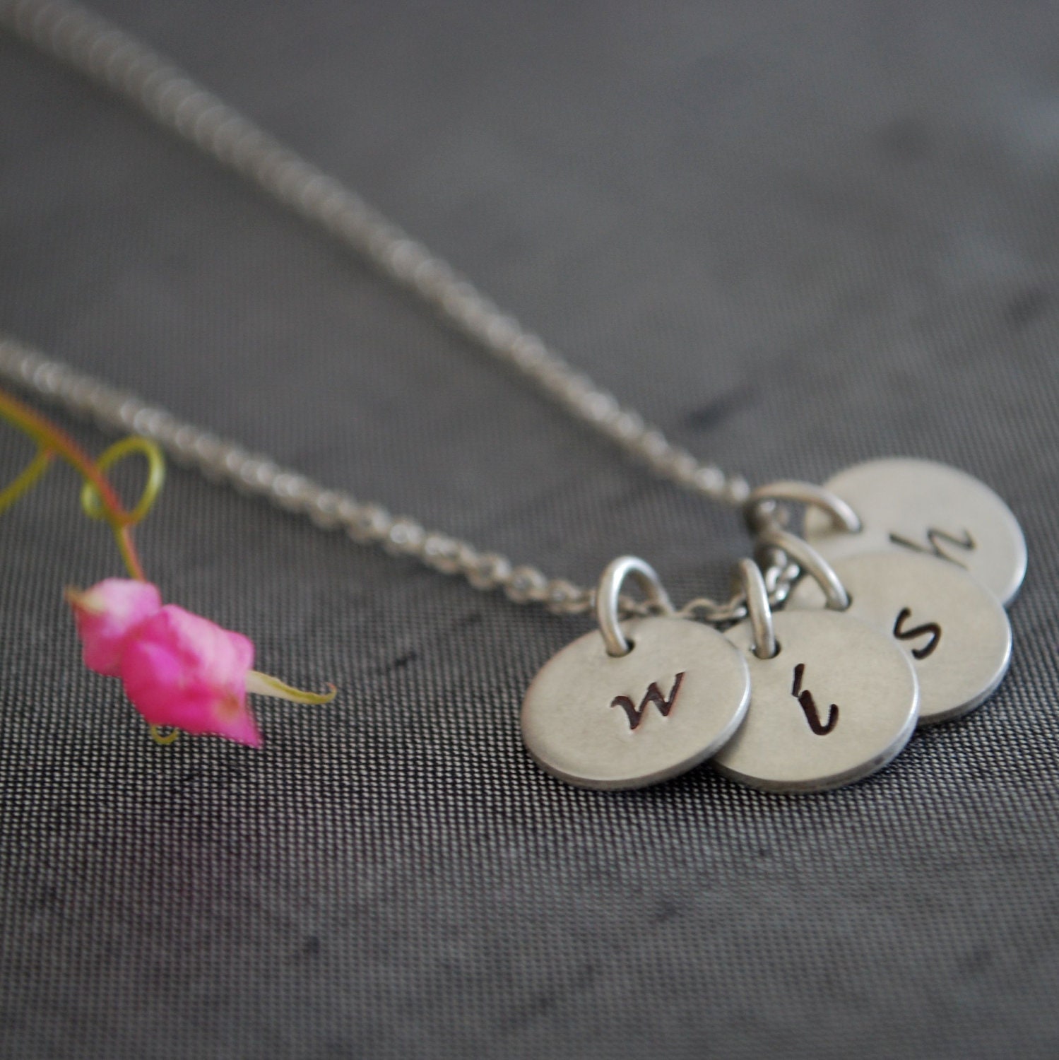 Mini Silver Disc Necklace (One disc on chain)