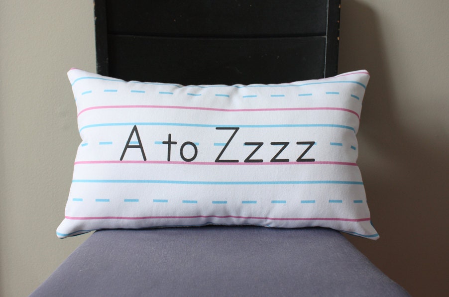 Penmanship Pillow - A to Zzzz