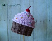 PDF Crochet Pattern and Crochet/Knit pattern - Baby Cakes Cupcake Hat - Two versions in one
