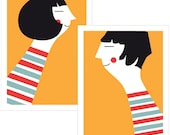 Summer Boy and Summer Girl 13x19 screen prints.
