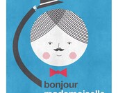 Bonjour mademoiselle print