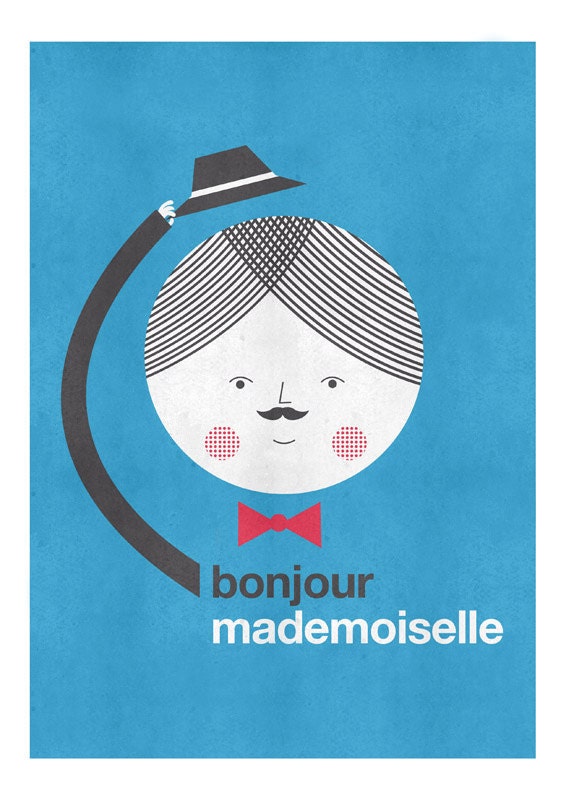 Bonjour mademoiselle print