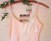 cest la vie peach summer camisole bridal lingerie lace top layer romantic boho