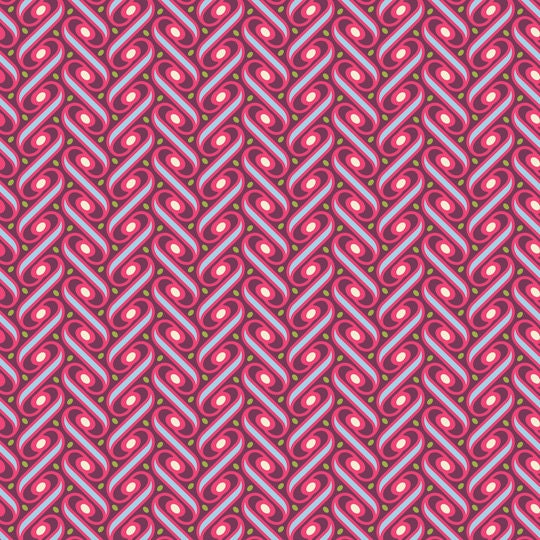 Cotton Quilt Fabric:  Joel Dewberry Heirloom Ribbon Lattice Fuchsia- One yard listing