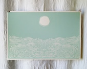 Blue Moon Field Screen Print