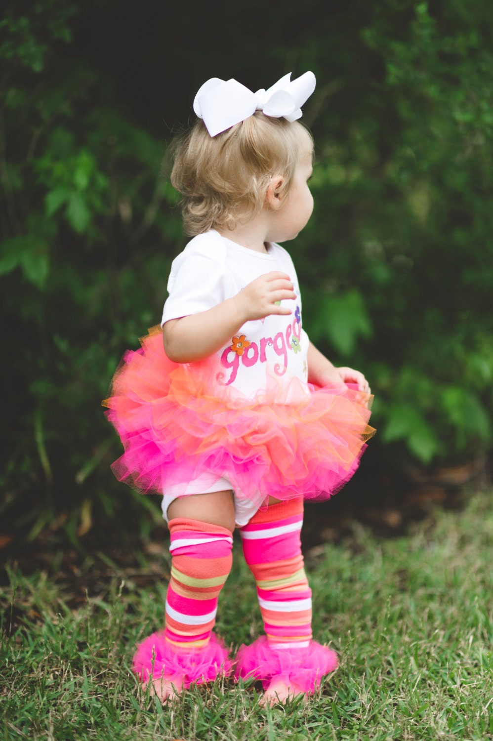 Gorgeous - Ruffled Tutu Bunny 1sy - So Cute for Baby - Perfect for your Gorgeous little one, photo prop, birthday, pageant