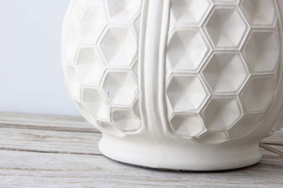 Large White Honeycomb Lamp