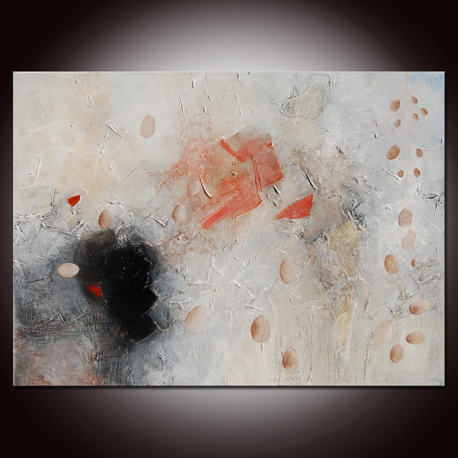 Art Painting Abstract Original by Andrada - Huge 40x30  -Abstract Contemporary Painting ready to hang