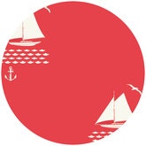 Jay-Cyn Designs for Birch Fabrics Organic, Set Sail, Sunset Apple, 1 YARD