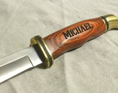 Personalized Laser Engraved Skinner Knife - Best Man Groomsman Birthday Fathers Day Christmas