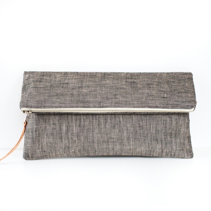 The Sydney Clutch in Charcoal