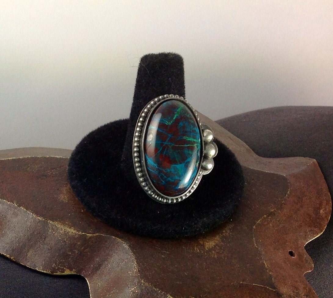 Reserved - Parrot Wing Jasper - Sterling Silver Pendant or Ring - State Your Size or Chain Length