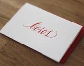 Letterpress Besos Card