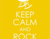 Keep Calm and Rock On (Eames Rocking Chair Nursery Print 8 X 10)  Buy 3, Get 1 FREE