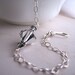 Silver Metallic bracelet with vintage Swarovski comet argent crystal