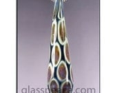 Lampwork Glass Pendant teardrop glass focal boro bead - handmade Glass Peace glass jewelry (3976)