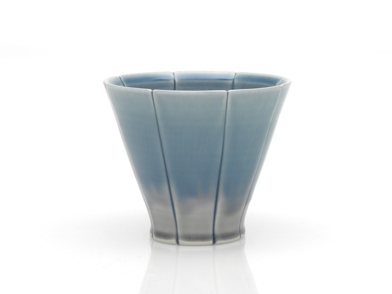 Blue and Grey Strip Cocktail Glass